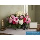 Tendresse composition florale dans les tons rose et blanc pour une sépulture